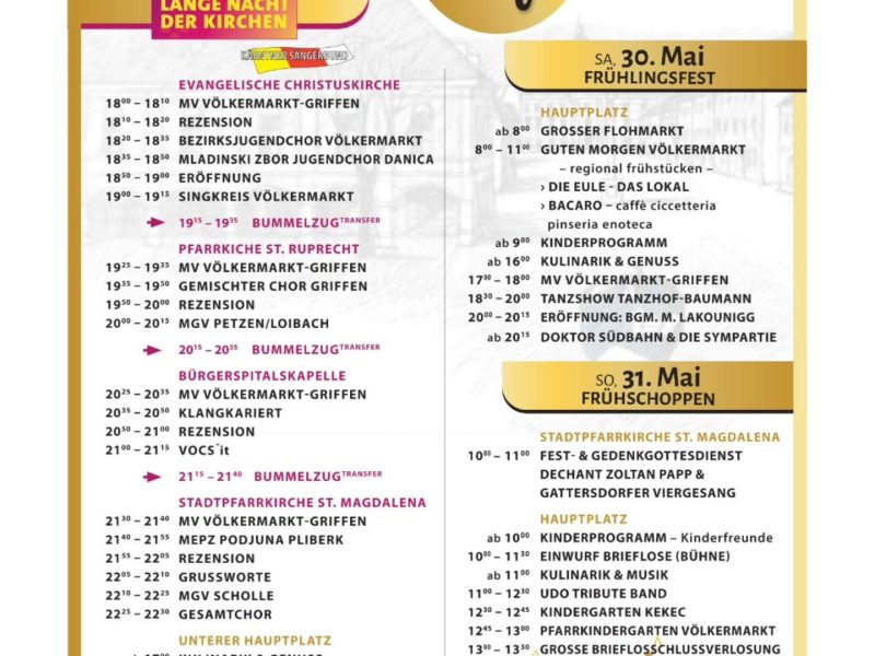 Völkermarkter Stadtfest 2026 – 29 Mai, 2026 –