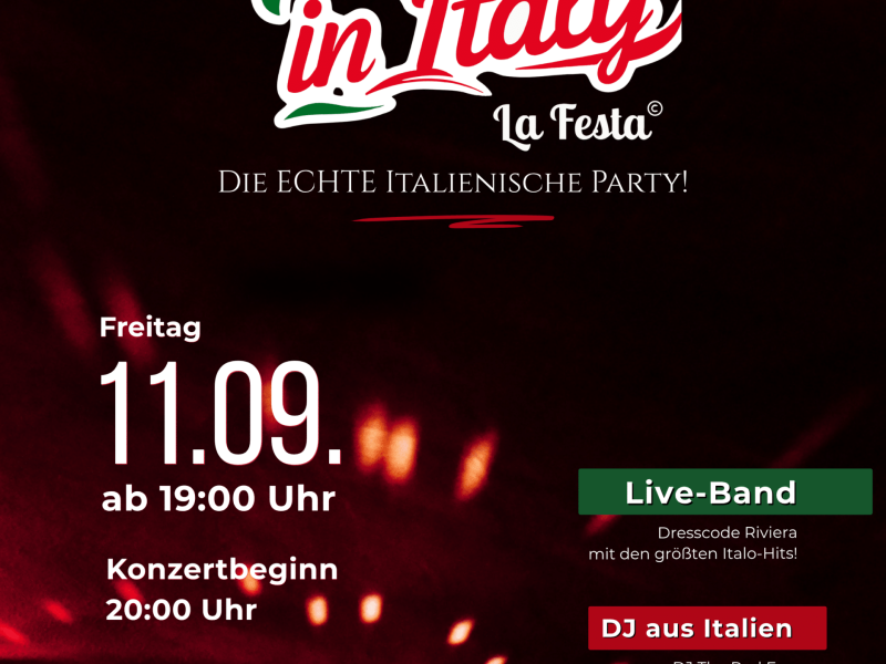 MADE IN ITALY – La Festa – 11. September 2026