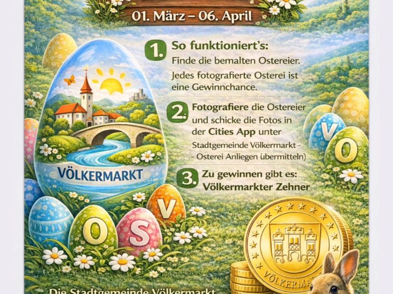 Völkermarkter Osterei-Suche – 1 März, 2026 – Völkermarkt