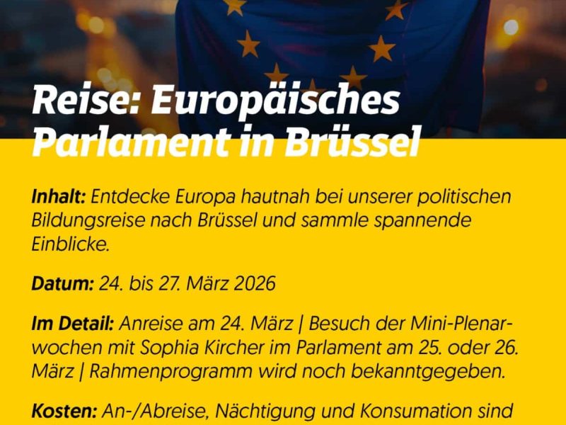 ENTDECKE EUROPA HAUTNAH – REISE NACH BRÜSSEL! – 25 März, 2026